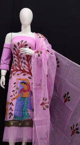 Kota Hand Painted 3 pc Salwar Suit - Leheriya