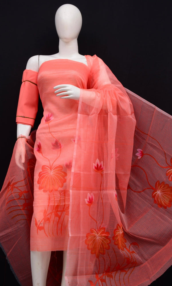 Kota Hand Painted 3 pc Salwar Suit - Leheriya