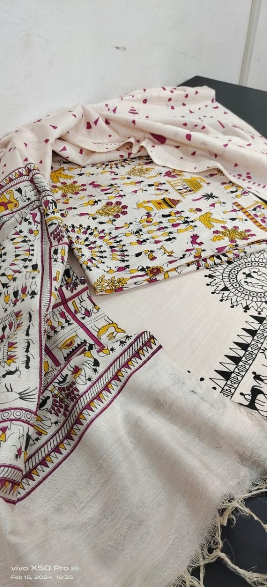 Madhubani Print Suit Salwar Suit - Leheriya