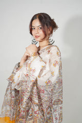 Mithila Madhubani Kota Doria Cotton 3 pc Salwar Suits - Leheriya