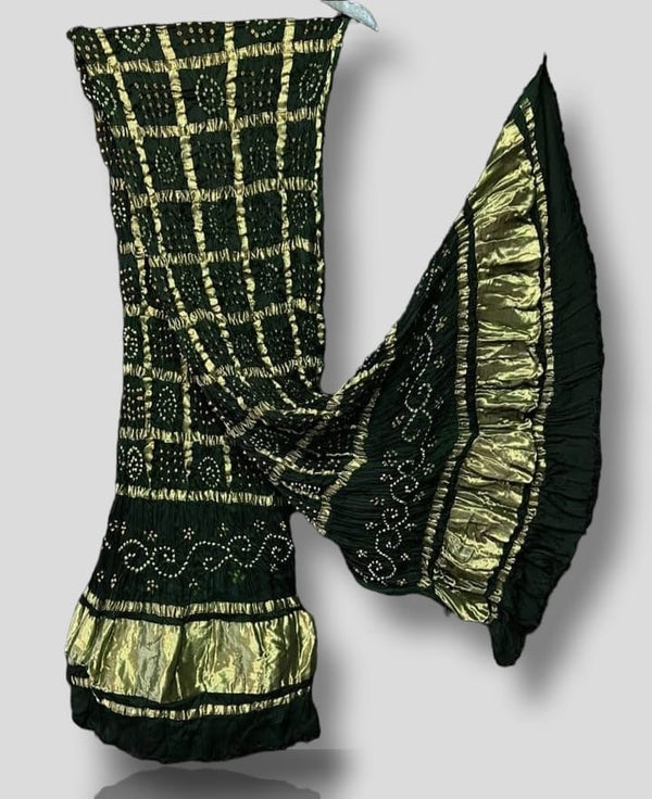 Modal Silk Bandhani Gharchola Dupatta - Leheriya