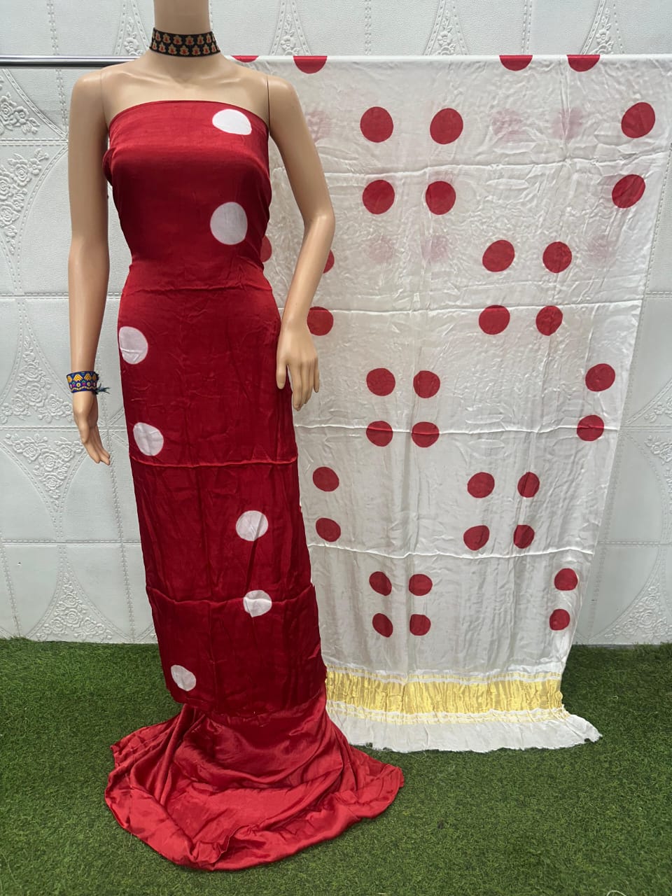 Pure Modal Silk Ajrakh Salwar Suit - Leheriya.com