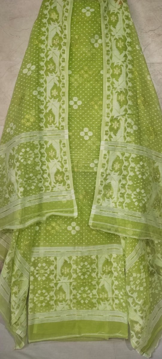 Original Woven Dhakai Jamdani 2 pc Salwar Suit - Leheriya