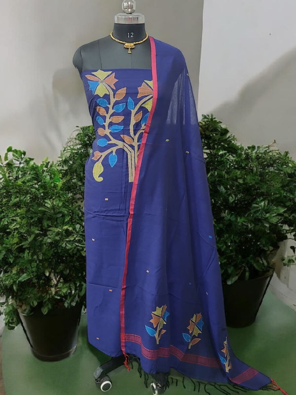 Original Woven Jaal Cotton 2 pc Salwar Suit Set - Leheriya