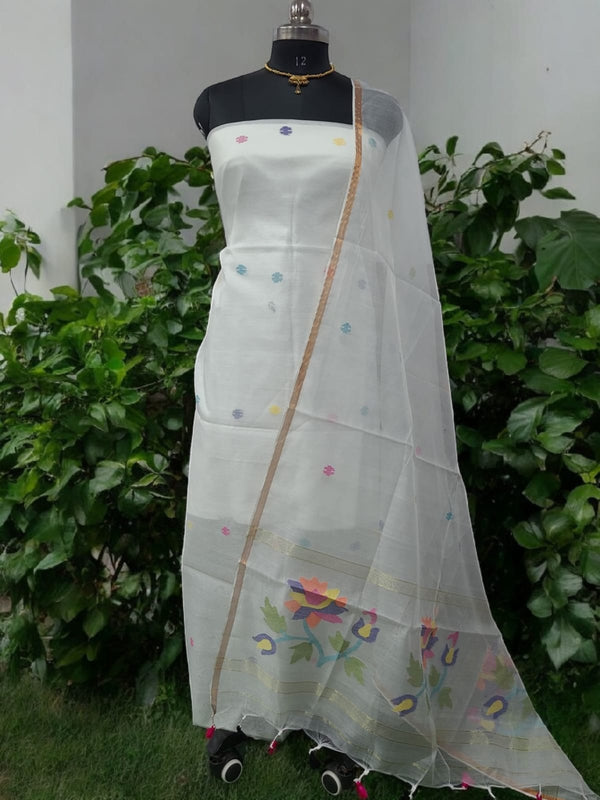 Original Woven Jaal Muslin Jamdani 2 pc Salwar Suit - Leheriya