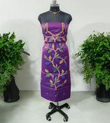 Original Woven Jaal Muslin Jamdani 2 pc Salwar Suit Set | Grape Purple | - Leheriya