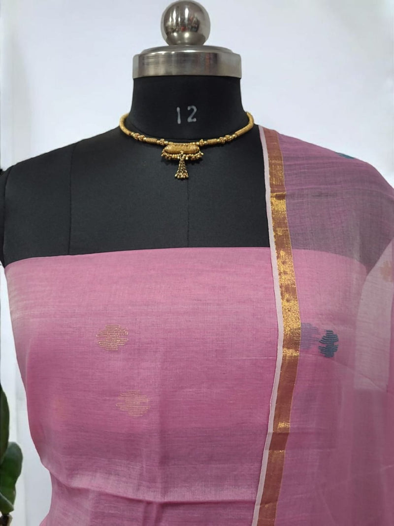 Original Woven Jaal Muslin Jamdani 2 pc Salwar Suit Set | Lotus | - Leheriya