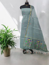 Original Woven Jaal Muslin Jamdani 2 pc Salwar Suit Set | Lotus | - Leheriya