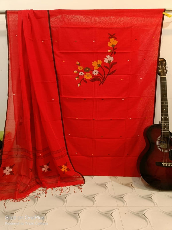 Original Woven Jaal Muslin Jamdani Kurta Dupatta Set - Leheriya