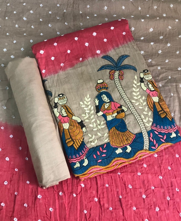 Panihari 3 pc Salwar Suit - Leheriya
