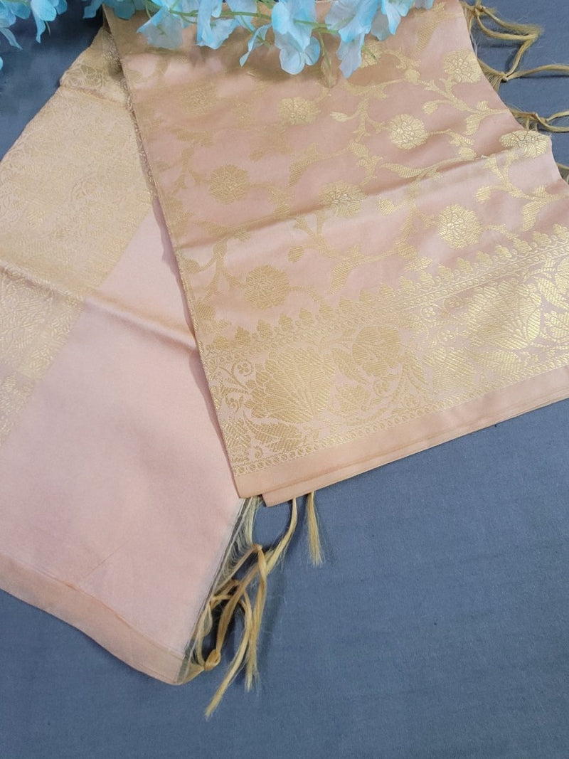 Pastel Color Banarasi Silk Dupatta - Leheriya