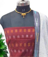 Pochampally Pure Cotton Ikat 3 pc Salwar Suit - Leheriya