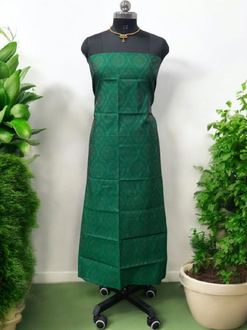 Pochampally Silk Ikat Unstitched 3 pc Salwar Suit - Leheriya