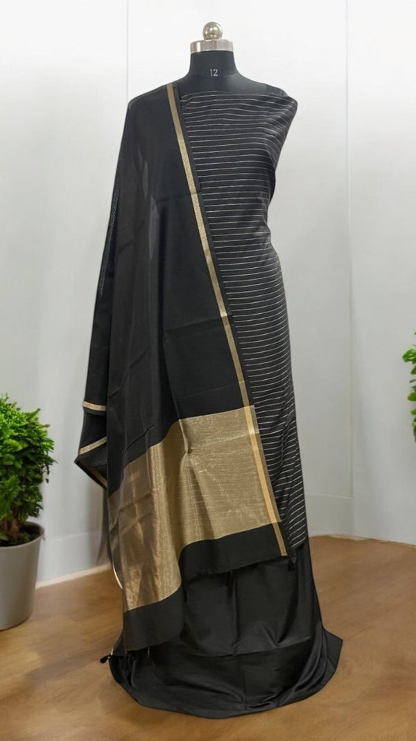 Premium Banarasi Silk Unstitched Salwar Suit - Leheriya
