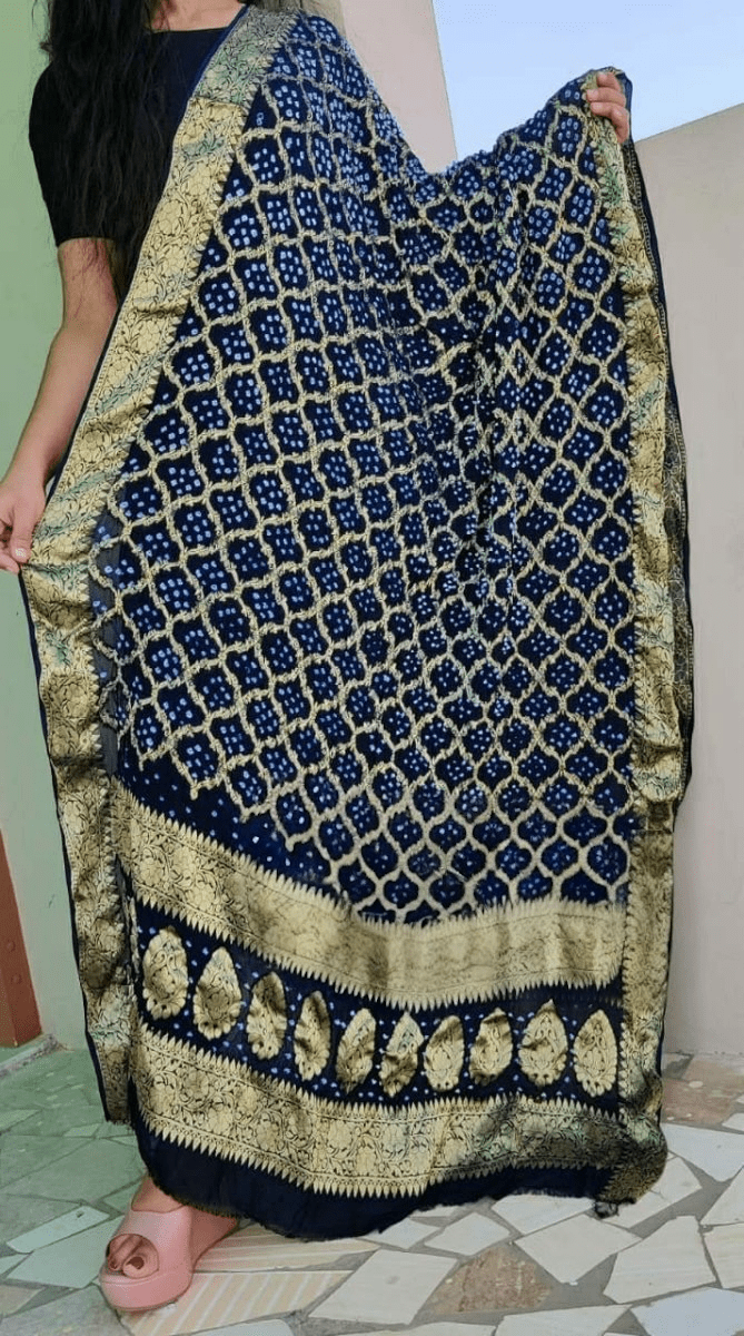 Premium Georgette Banarasi Bandhej Gharchola Dupattas - Leheriya