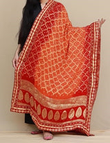 Premium Georgette Banarasi Bandhej Gharchola Dupattas - Leheriya
