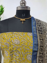 Premium Hand Block Print Chanderi Silk 3 pc Salwar Suit - Leheriya