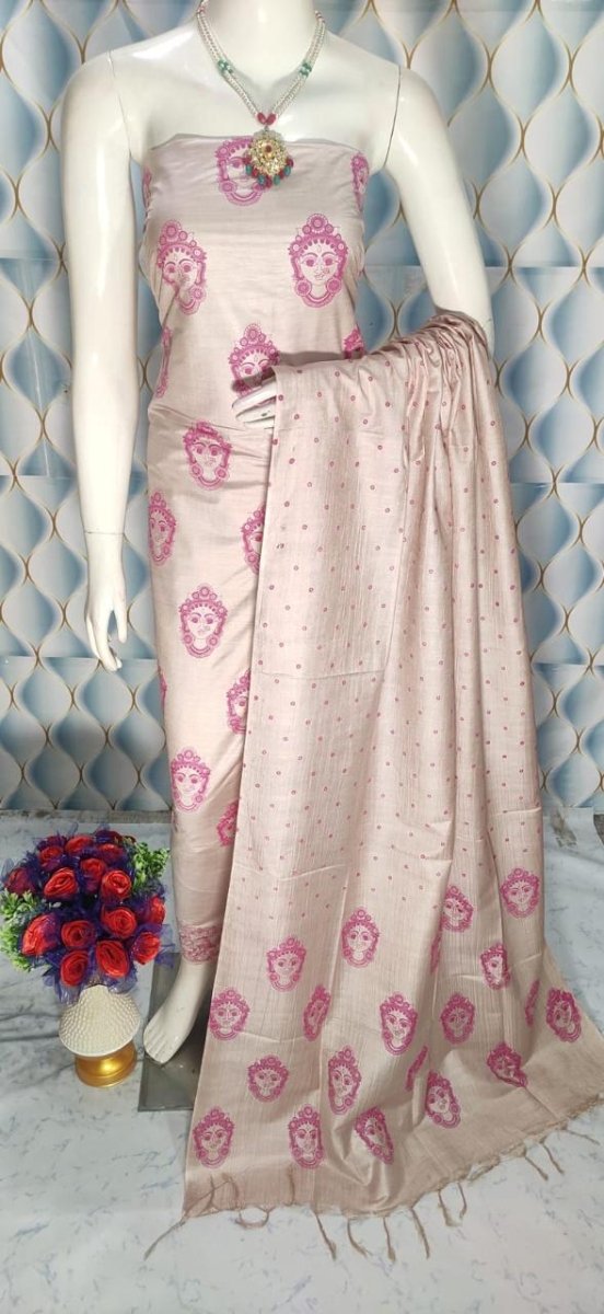 Premium Quality Cotton Silk Block Printed Salwar Suit - Leheriya