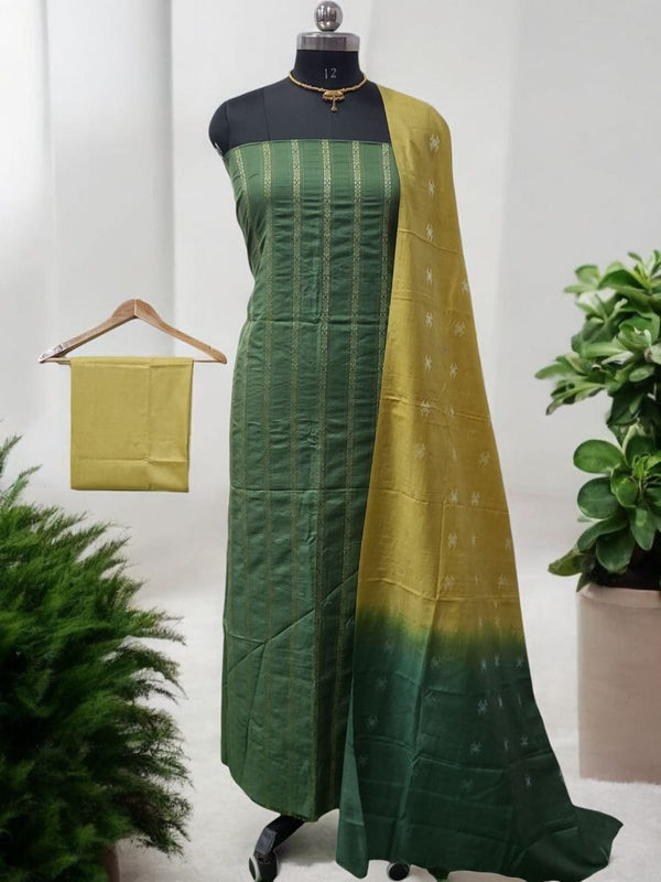 Premium Quality Katan Silk 2 Pc Suit with Dupatta - Leheriya