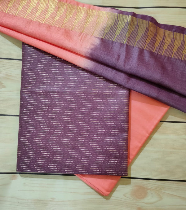 Premium Quality Katan Silk Unstitched Salwar Suits - Leheriya