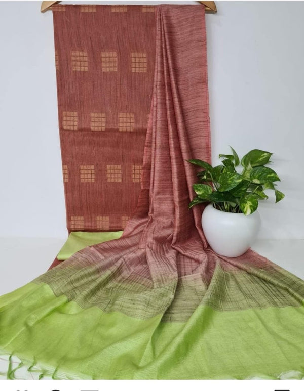 Premium Quality Katan Silk Unstitched Salwar Suits - Leheriya