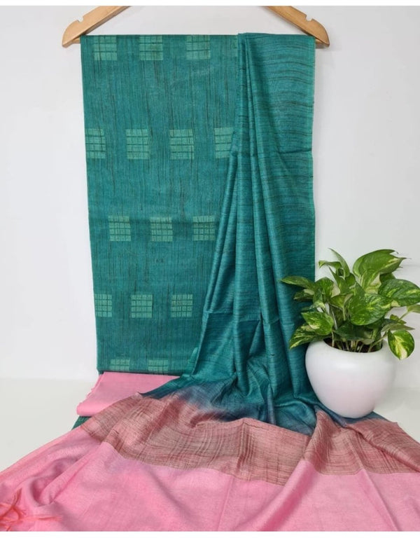 Premium Quality Katan Silk Unstitched Salwar Suits - Leheriya