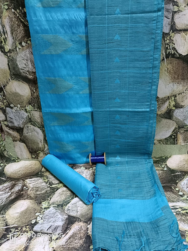 Premium Quality Katan Silk Unstitched Salwar Suits - Leheriya