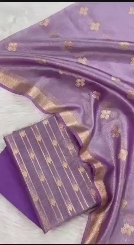 Banarasi Tissue Unstitched Salwar Suit