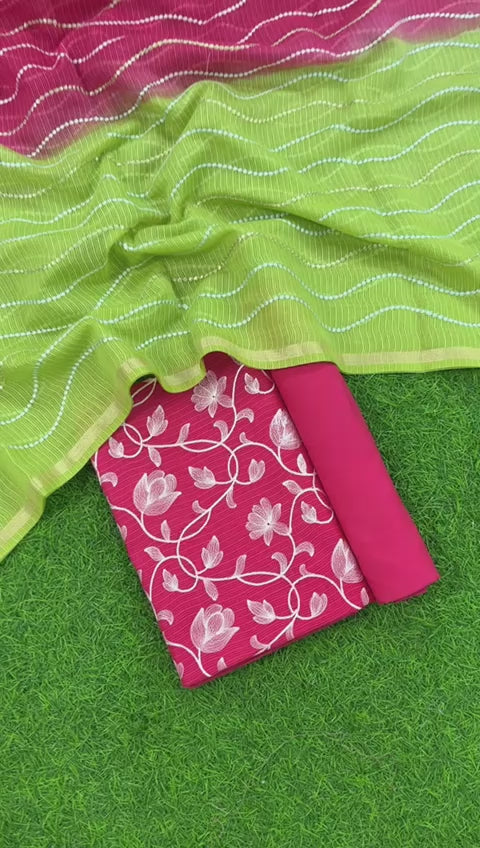 Kota Doria  Unstitched Salwar Suit