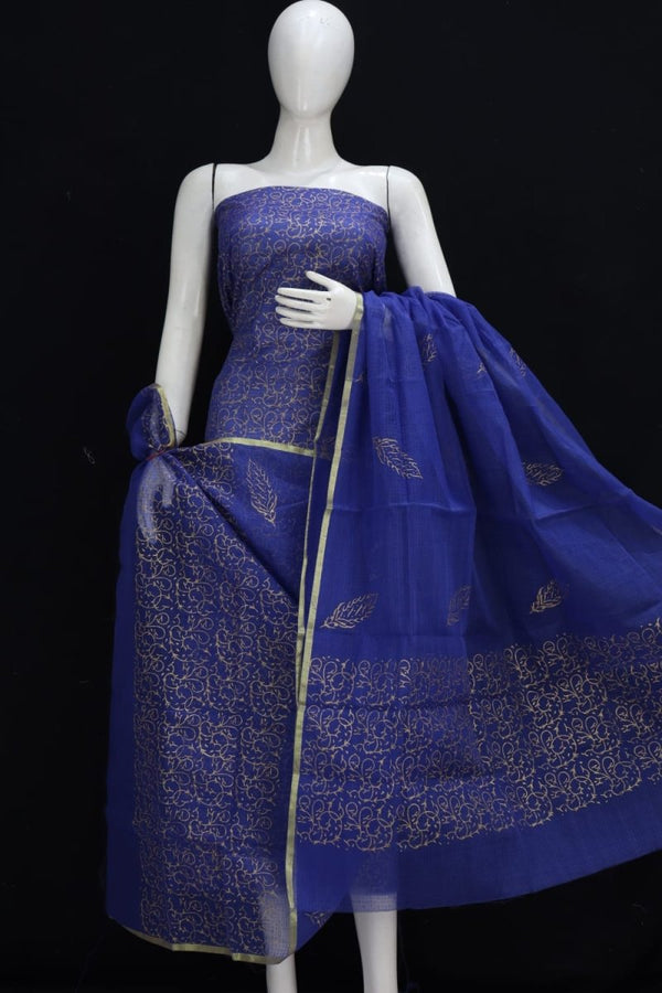 Printed Kota Doria Salwar Suit - Leheriya