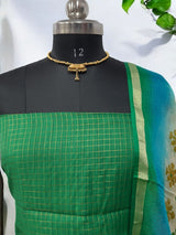Pure Banarasi Silk Unstitched Suit With Banarasi Dupatta - Leheriya