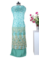 Pure Bhagalpuri Silk Suit with Embroidery - Leheriya