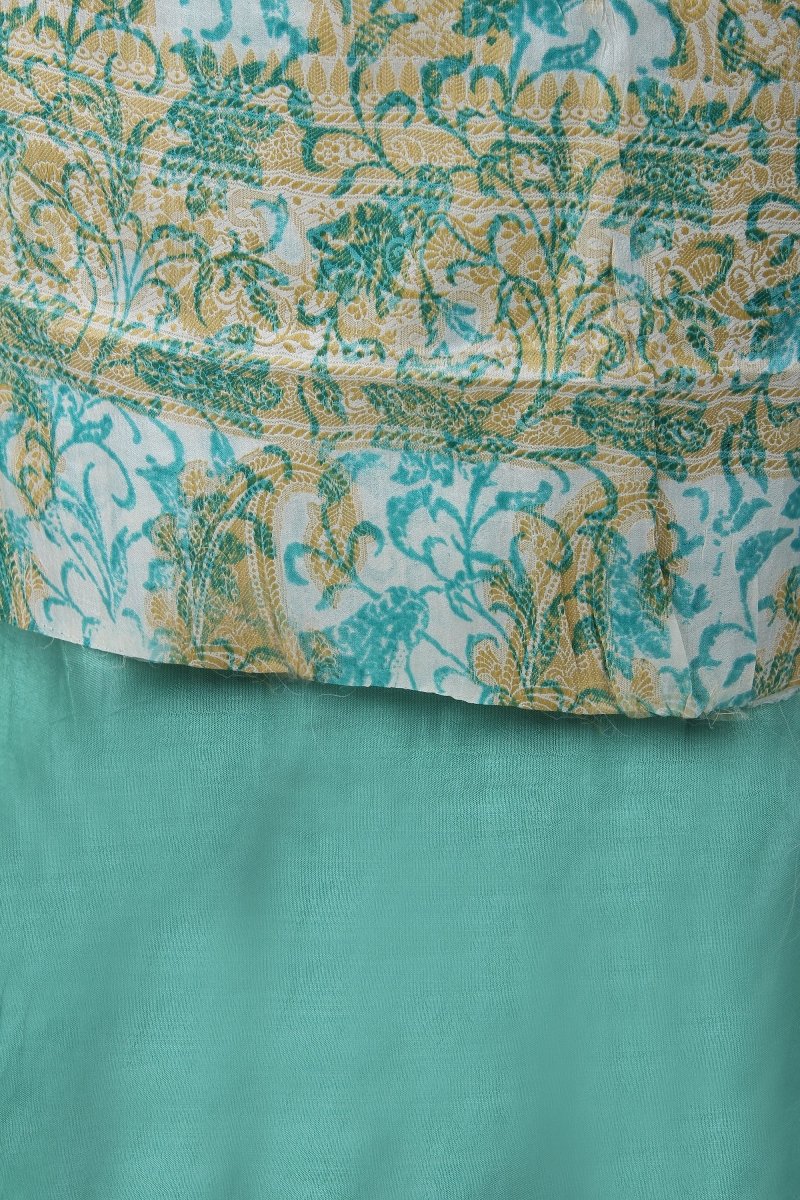 Pure Bhagalpuri Silk Suit with Embroidery - Leheriya