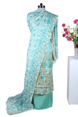 Pure Bhagalpuri Silk Suit with Embroidery - Leheriya