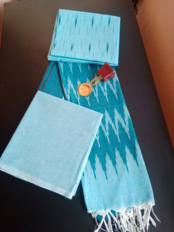 Pure Cotton Ikat Handloom Salwar Suit - Leheriya