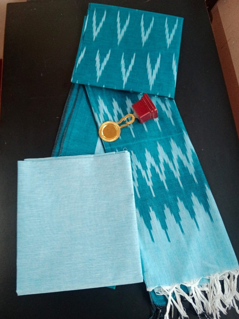 Pure Cotton Ikat Handloom Salwar Suit - Leheriya