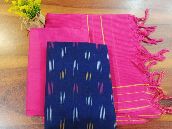 Pure Cotton Ikat Handloom Salwar Suit - Leheriya