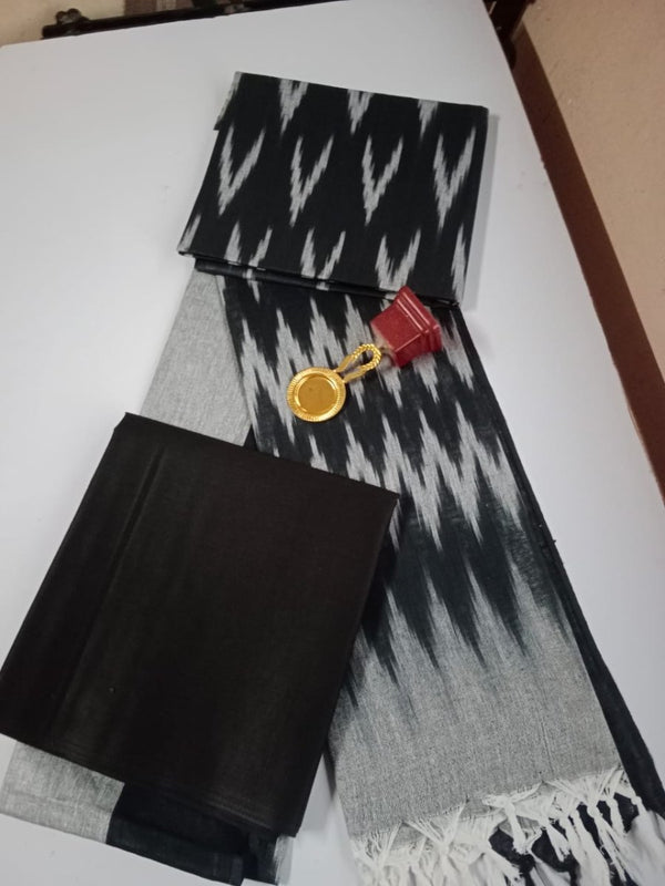 Pure Cotton Ikat Handloom Salwar Suit - Leheriya