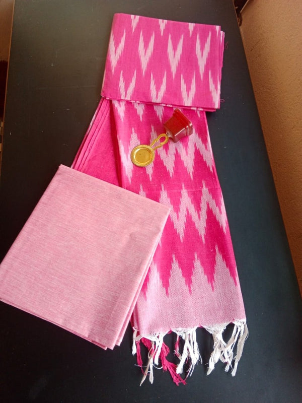 Pure Cotton Ikat Handloom Salwar Suit - Leheriya