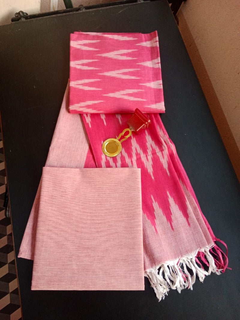 Pure Cotton Ikat Handloom Salwar Suit - Leheriya