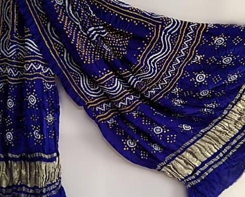 Pure Gaji Silk Bandhani Dupatta - Leheriya