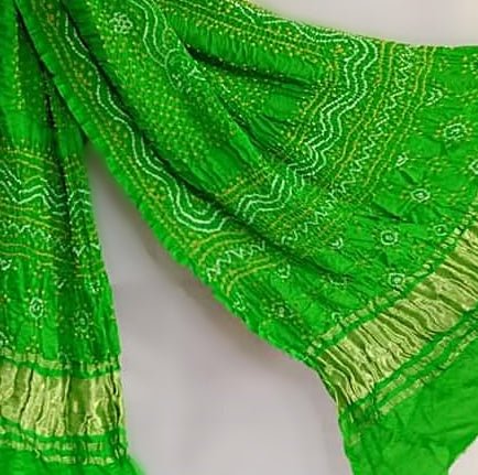 Pure Gaji Silk Bandhani Dupatta - Leheriya