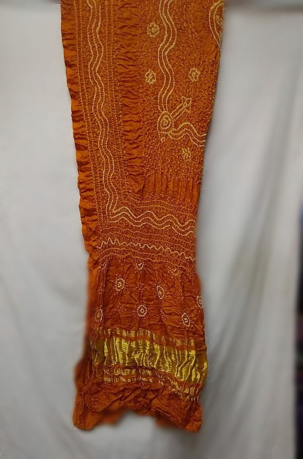 Pure Gaji Silk Bandhani Dupatta - Leheriya