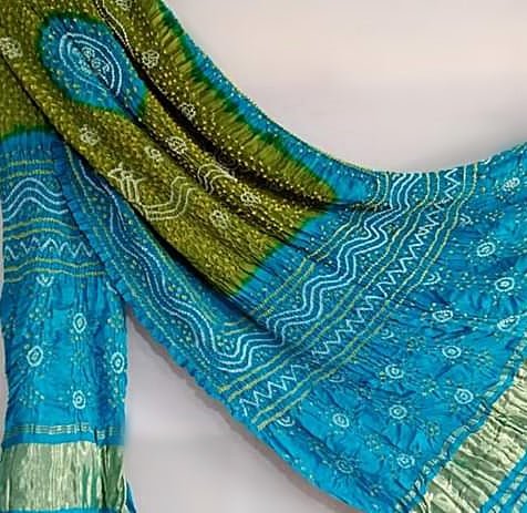 Pure Gaji Silk Bandhani Dupatta - Leheriya