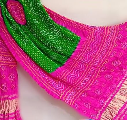 Pure Gaji Silk Bandhani Dupatta - Leheriya