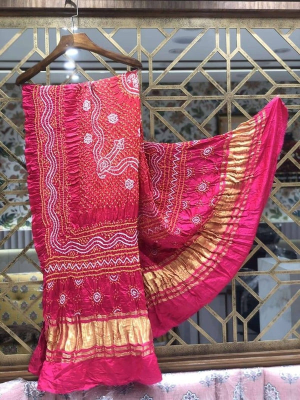Pure Gaji Silk Chandokhani Dupatta - Leheriya