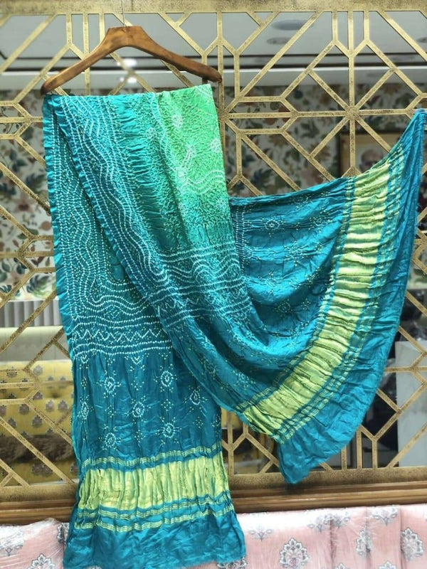 Pure Gaji Silk Chandokhani Dupatta - Leheriya