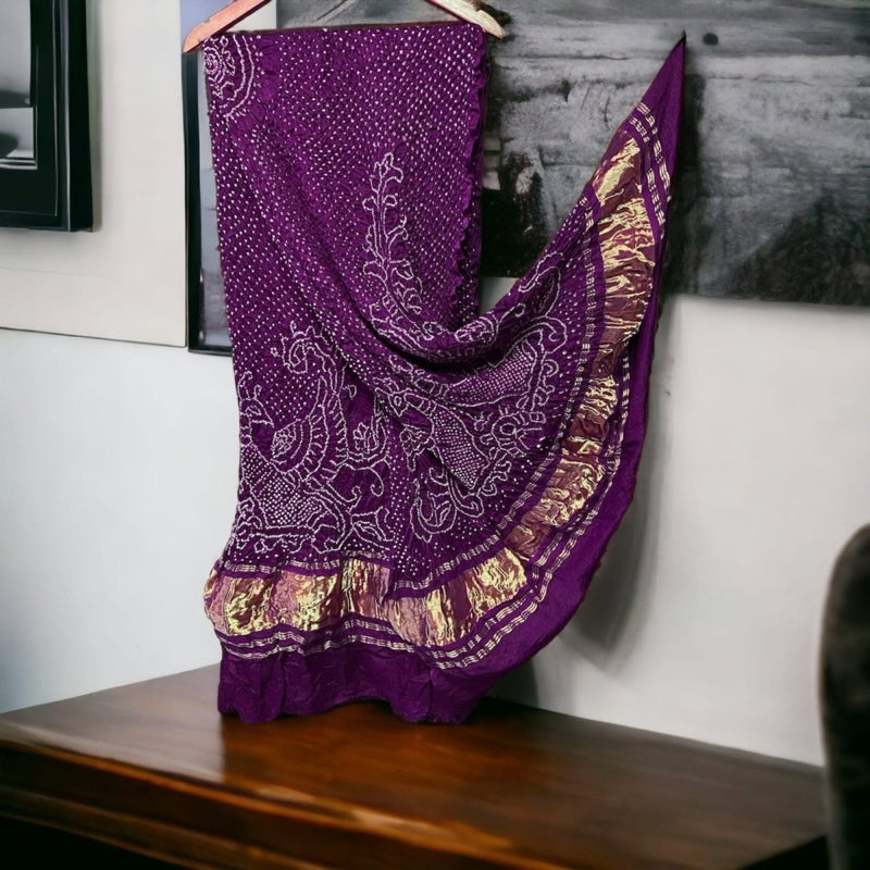 Pure Gaji Silk Dupatta - Leheriya