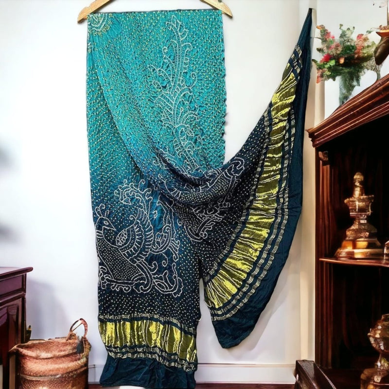 Pure Gaji Silk Dupatta - Leheriya