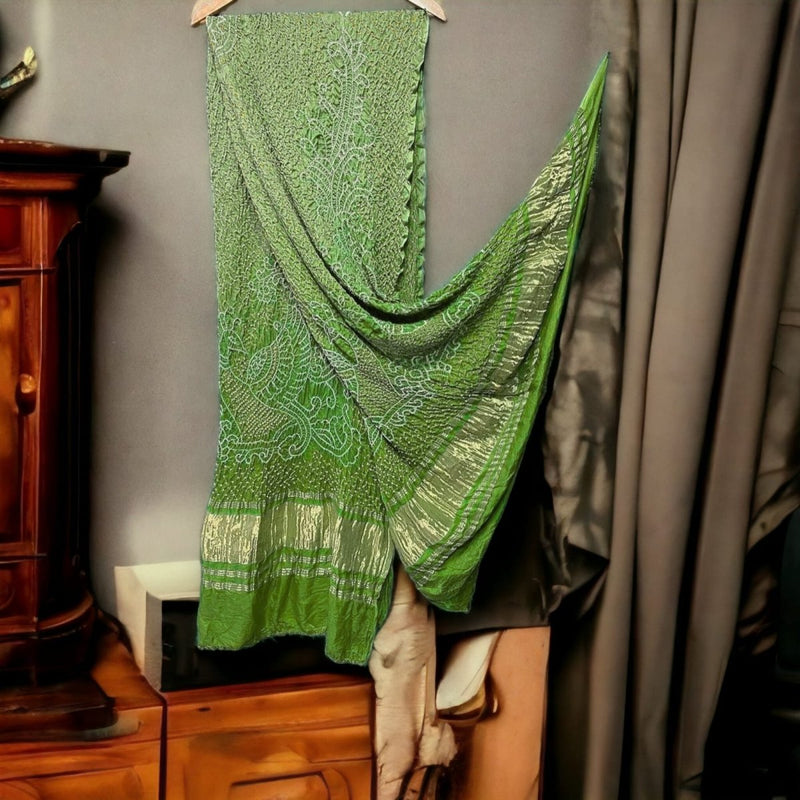 Pure Gaji Silk Dupatta - Leheriya